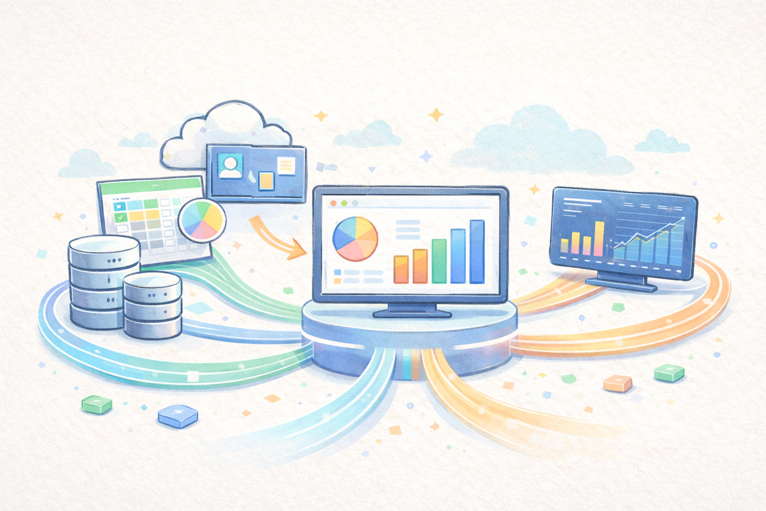 Data consolidation connecting multiple business data sources
