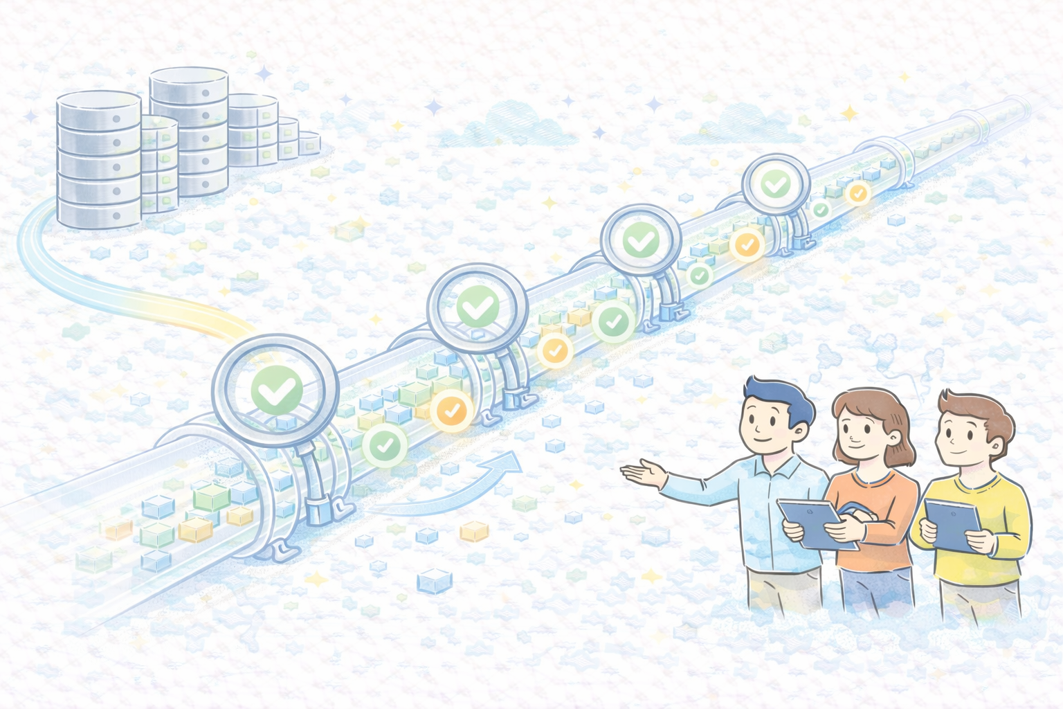 Continuous data quality checks across data pipelines